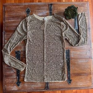 Gold Sequin Women's Top